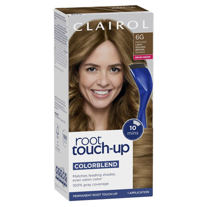 Clairol Root Touch-Up Nice'n Easy Permanent Hair Dye, 6G Light Golden Brown, 1ct