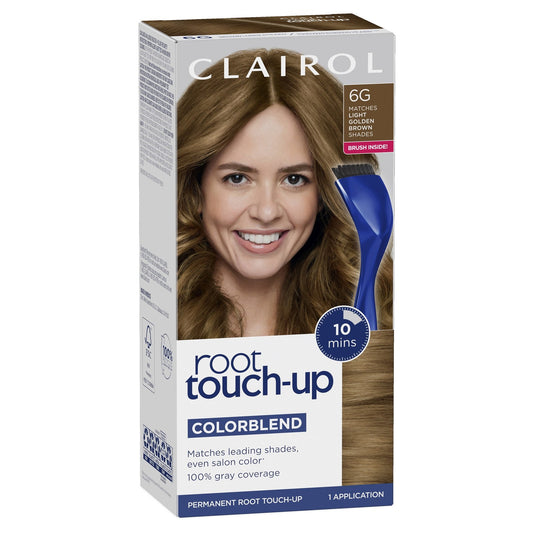 Clairol Root Touch-Up Nice'n Easy Permanent Hair Dye, 6G Light Golden Brown, 1ct