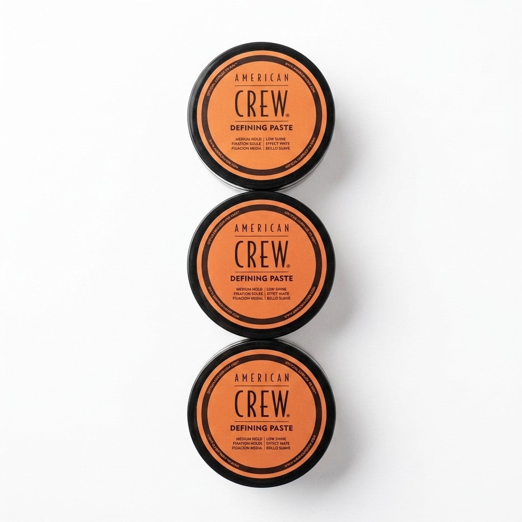 3 PACK American Crew Defining Paste Medium Hold Low Shine Hair Gel Paste 3oz
