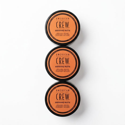3 PACK American Crew Defining Paste Medium Hold Low Shine Hair Gel Paste 3oz