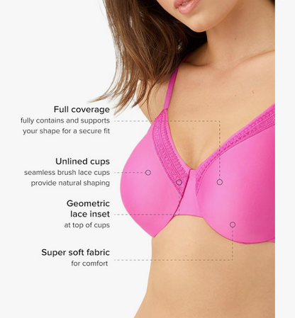Wacoal Women's Perfect Primer Full Figure Underwire Bra, 855213 Pink, 36DD