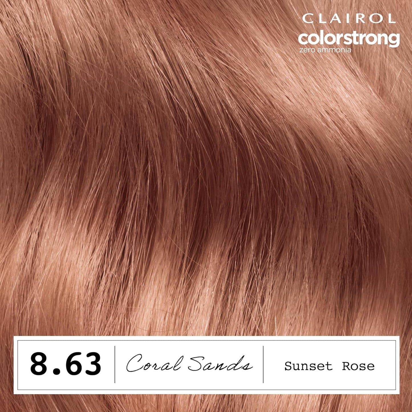 Clairol ColorStrong Permanent Hair Dye Ammonia-Free, 8.63 Sunset Rose, 1 Pk