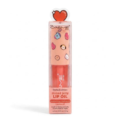 The Creme Shop BT21 Tinted Jelly Lip Oil Starstruck Jojoba Oil Vegan 0.123oz