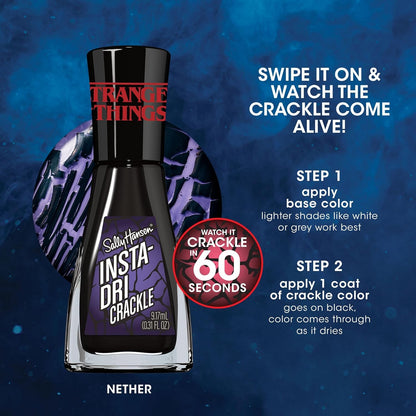 Sally Hansen Insta-Dri x Stranger Things Nail Polish, 744 Nether, 0.31oz