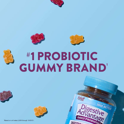 Digestive Advantage Daily Probiotics For Women And Men, Gut Health, 80 Gummies