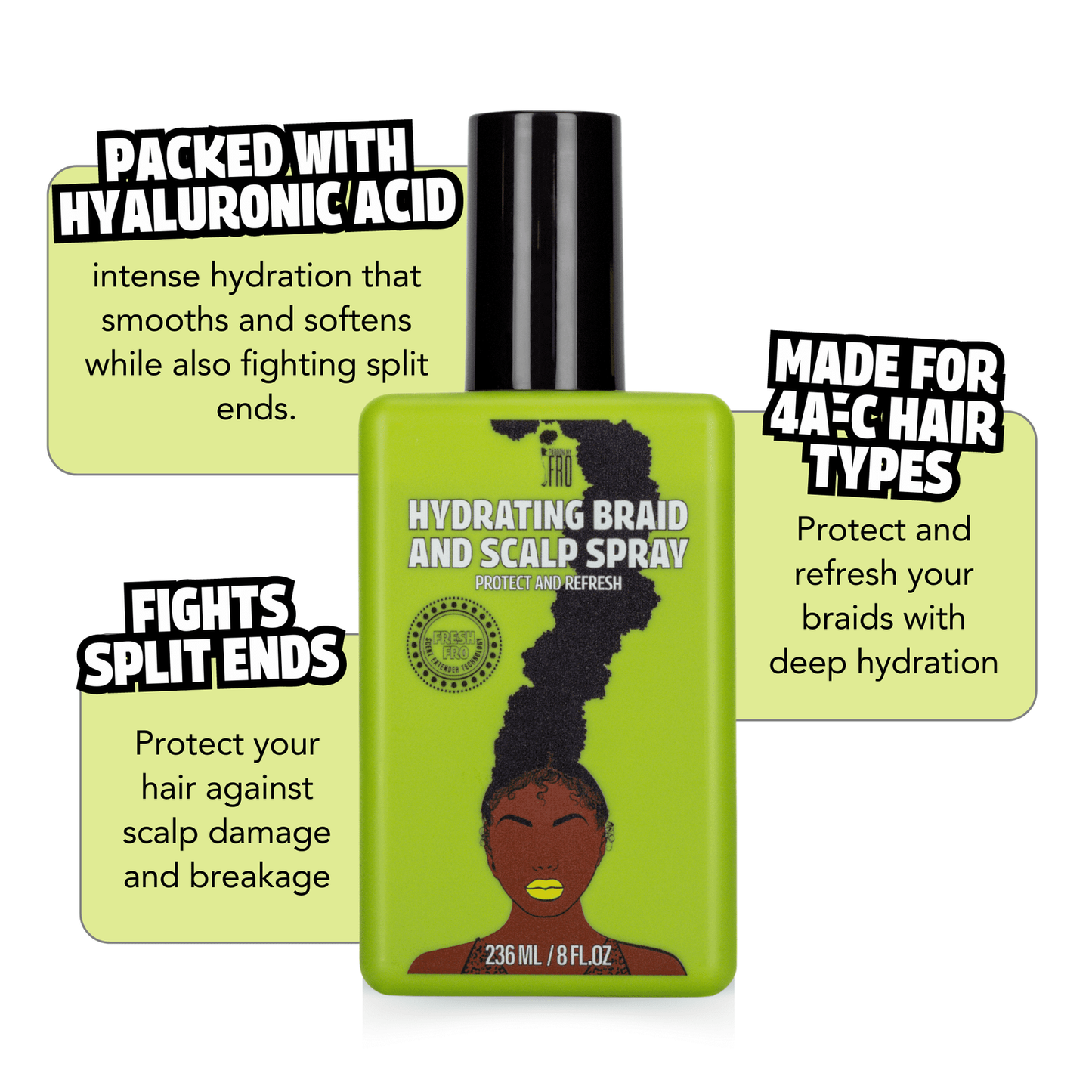 Pardon My Fro Scalp Spray 8 oz, Moisturizing, Unisex