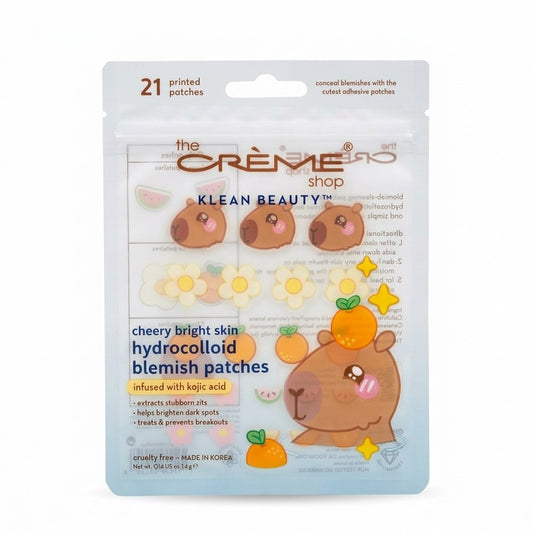 The Creme Shop Klean Beauty Kojic Acid Hydrocolloid Blemish Patches Capybara 21c