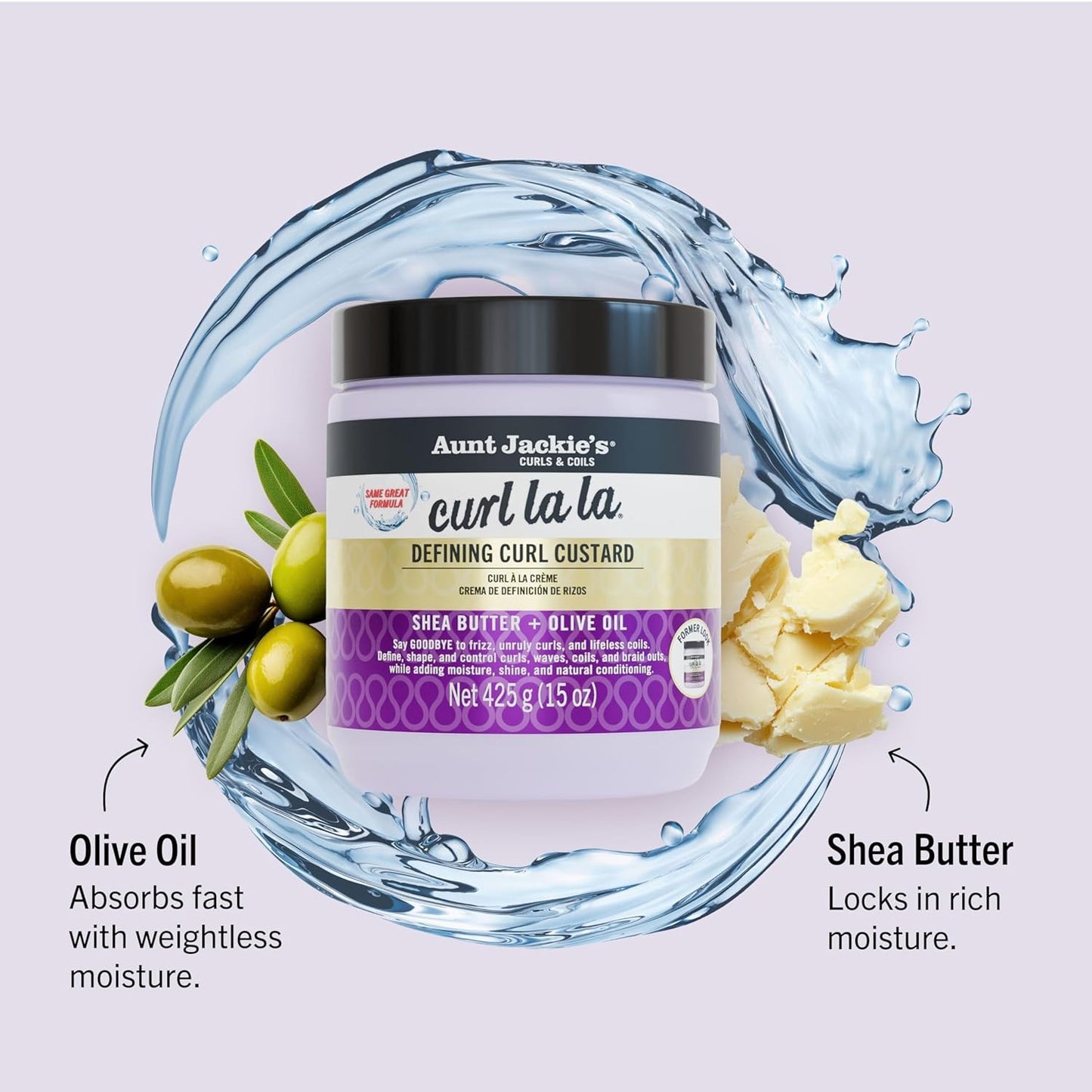 Aunt Jackie's Curl La La, Lightweight Curl Defining Custard, 15 oz