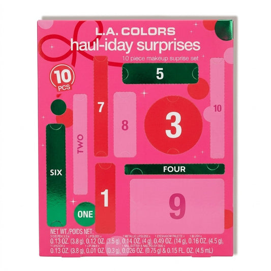 L.A. Colors 10 Piece Haul-iday Surprises Makeup Gift Set Holiday Advent Calendar