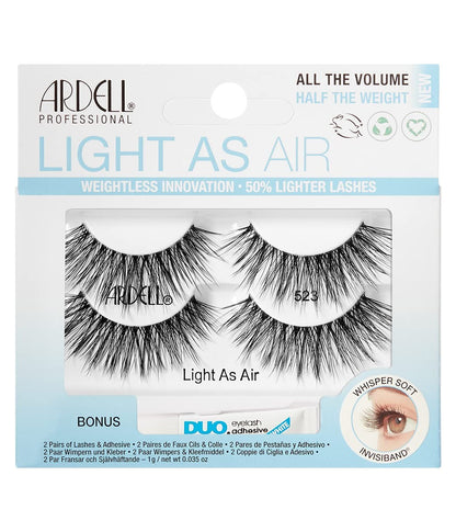 Ardell Light As Air 523 Lashes 2 Pairs + 1 gram DUO Pipette