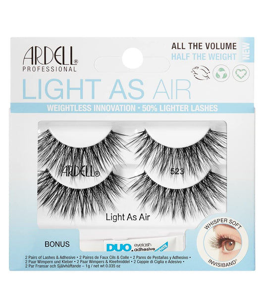Ardell Light As Air 523 Lashes 2 Pairs + 1 gram DUO Pipette