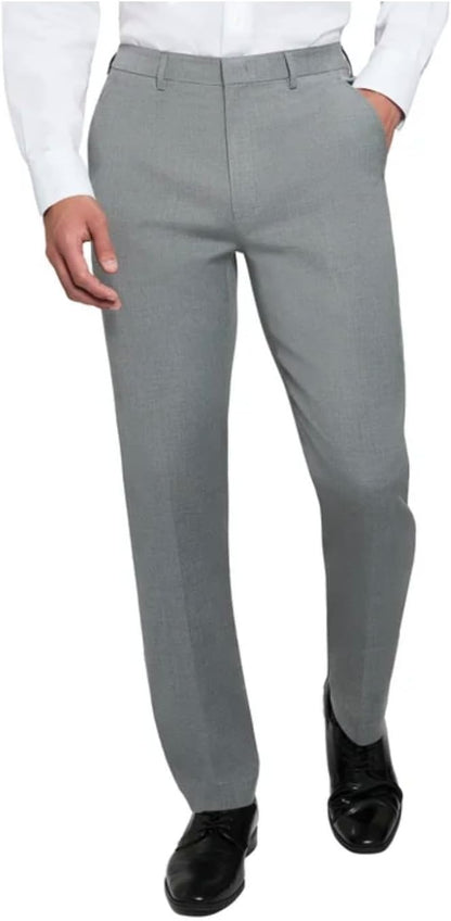 Calvin Klein Men's Wrinkle Resistant Slim Fit Stretch Dress Pant Gray 32x34