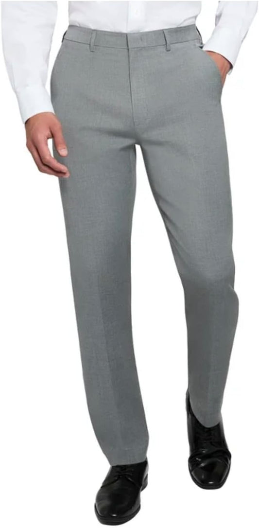 Calvin Klein Men's Wrinkle Resistant Slim Fit Stretch Dress Pant Gray 32x34