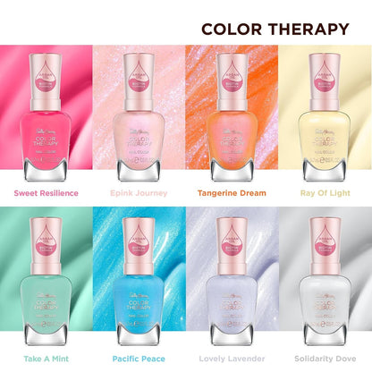 Sally Hansen Color Therapy Nail Polish | Biotin, Argan Oil, 290 Tangerine Dream