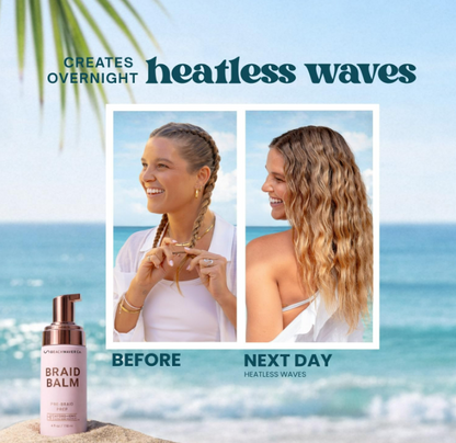 The Beachwaver Co. Braid Balm Pre-Braid Prep - Full Size (4 Fl Oz)  Frizz-Taming