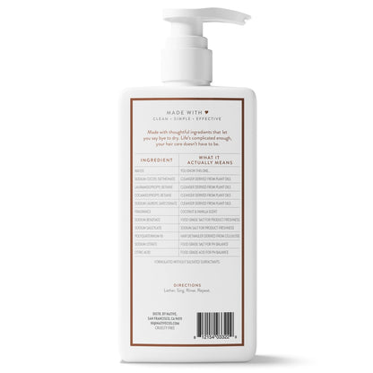 Native Moisturizing Shampoo Coconut and Vanilla 16.5 fl oz