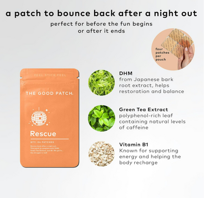 The Good Patch Rescue 16 Patches (4x4) DHM Vitamin B1 Recovery After Night Out