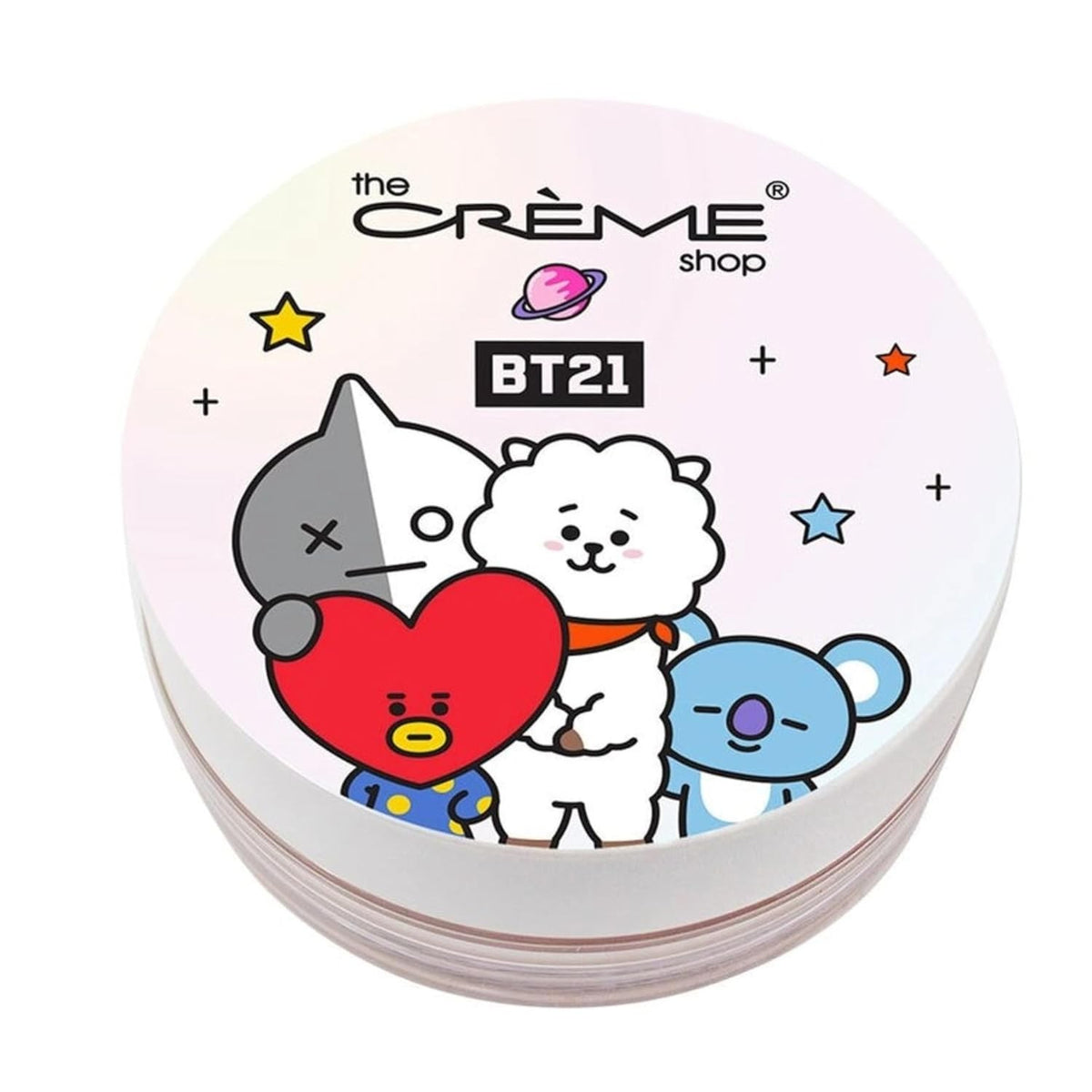 The Crème Shop x BT21 FLUFF & SET Powder: Translucent, brightening, velvety text