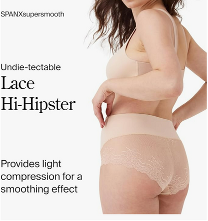 SPANX supersmooth Undie-tectable Lace Hipster Large Prune