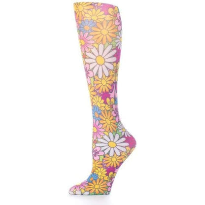 Celeste-Stein-CMPS-2144 Womens 8-15 mmHg Compression Sock - Colorful Daisies