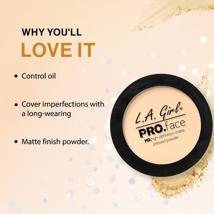 L.A. Girl Pro.Face Matte Pressed Powder, Buff GPP606