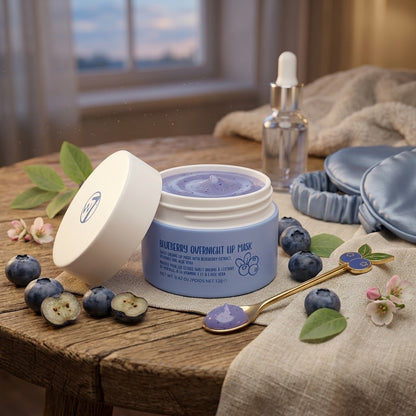 W7 Blueberry Overnight Lip Mask 12g Sweet Dreams Vitamin E Aloe Vera Hydrating