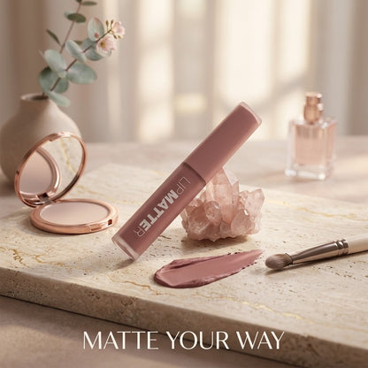 W7 Lip Matter Soft Matte Liquid Lipstick All Talk Nude Pink Long Lasting Vegan