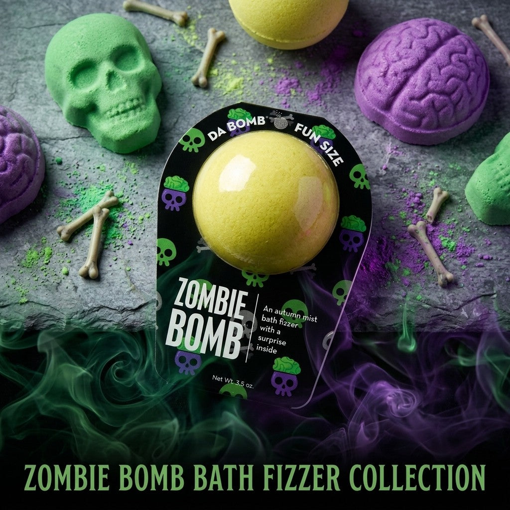 Da Bomb 2 Pack Halloween Bath Fizzers Boo Bomb Zombie Bomb 3.5oz Surprise Inside