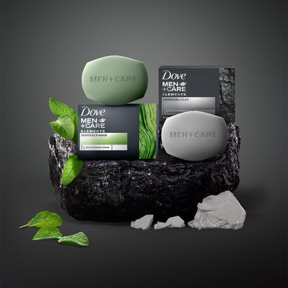 Dove Men+Care Body + Face Bar (6 Bars) – Exfoliating 3-in-1 Charcoal Soap