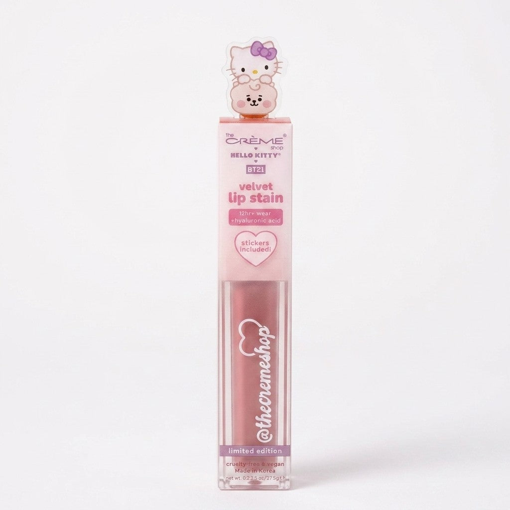 The Creme Shop Hello Kitty x BT21 Velvet Lip Stain Besties Vegan Limited Edition