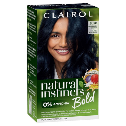 2pk Clairol Natural Instincts Bold Permanent Hair Color BL28 Blue Black Colibri