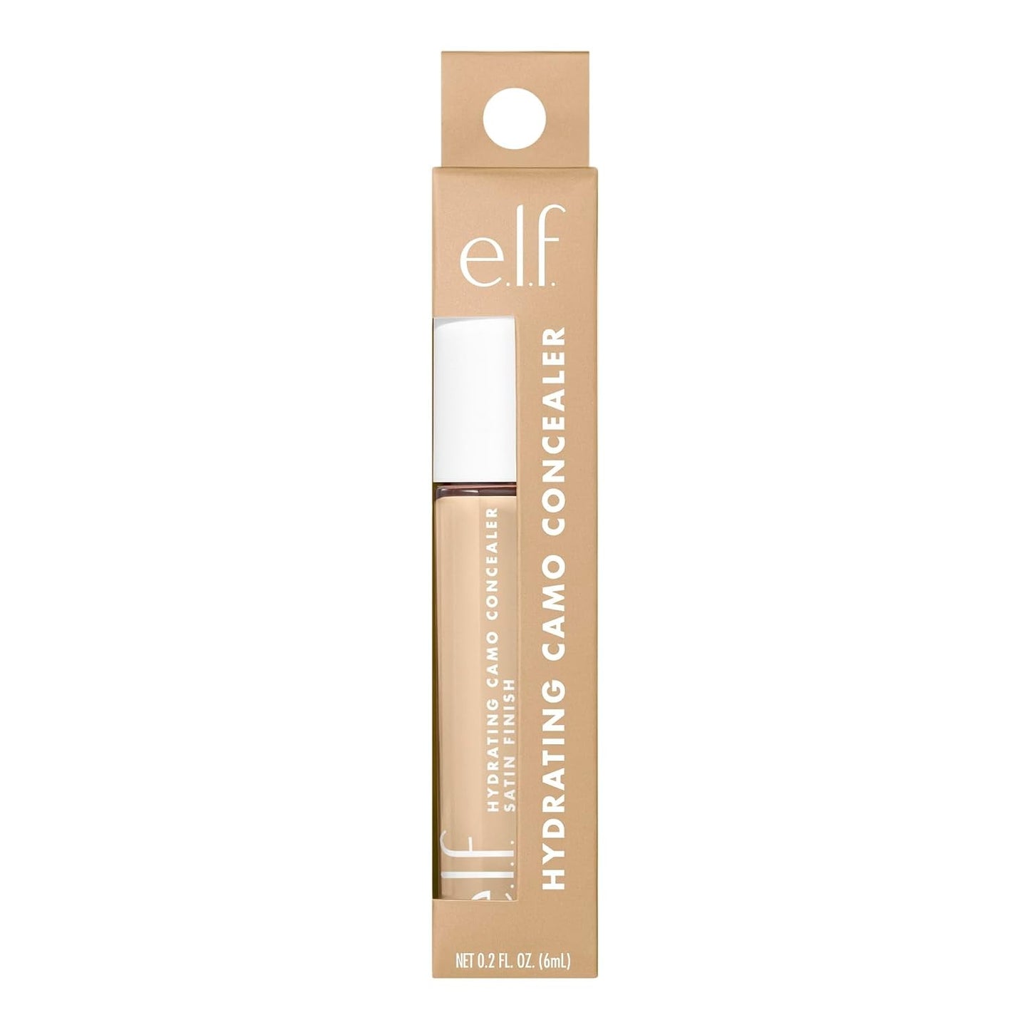 e.l.f. Hydrating Camo Concealer Covers Blemishes & Under-e l f Hydrating Camo Concealer Covers Blemishes Under Eye Circles Full Coverage Delivers Satin Finish Vegan Cruelty Free Light BeigeEye Circles Light Beige