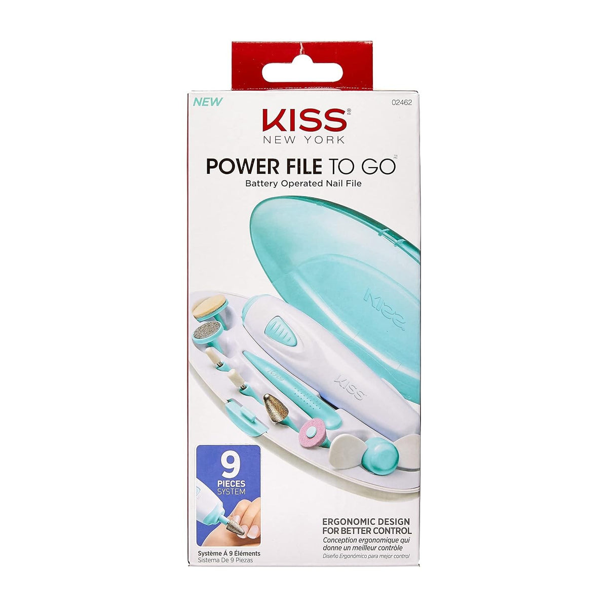 KISS Power File to Go Battery Powered Mani/Pedi Tool Professional Nail Care