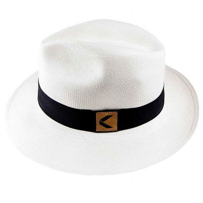 Toquilla Straw Panama Hat Ecuador Handwoven (M58) - Fedora Style with Gift Bag