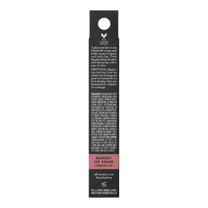 e l f Glossy Lip Stain Long Lasting Lightweight Lip Stain For Sheer Pop Of Color Subtle Gloss Finish Vegan Cruelty Free Pinkies Up