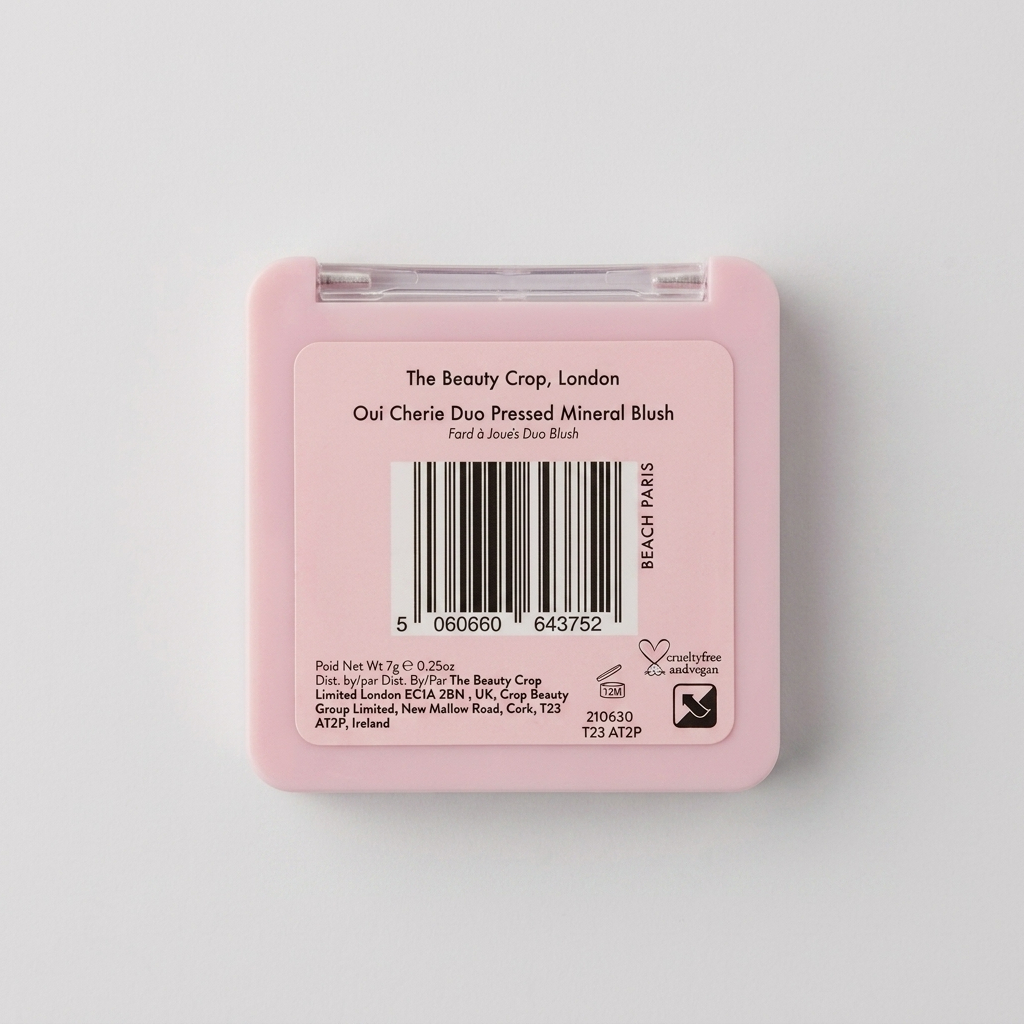 The Beauty Crop Oui Cherie Duo Pressed Mineral Blush Peach Paris 10g 0.35oz New