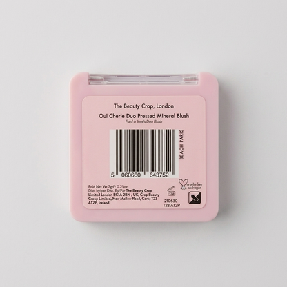 The Beauty Crop Oui Cherie Duo Pressed Mineral Blush Peach Paris 10g 0.35oz New