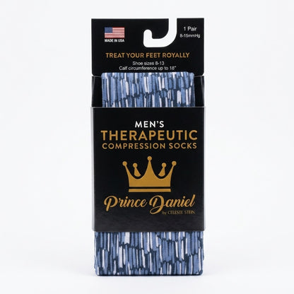 Prince Daniel Men's Therapeutic Compression Socks 8-15 mmHg Blue Shoe Size 8-13