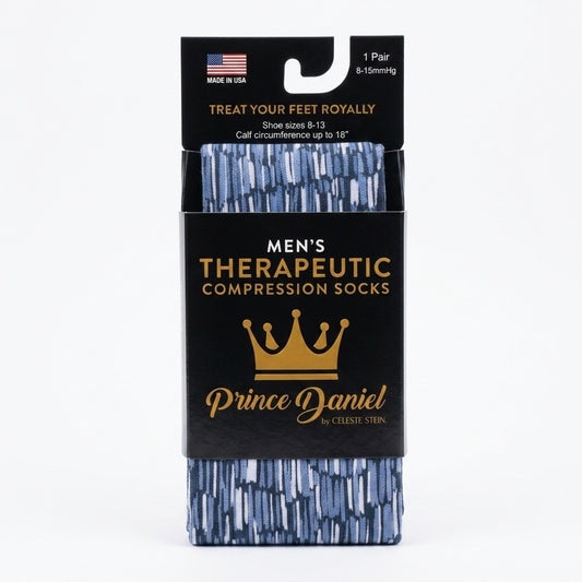 Prince Daniel Men's Therapeutic Compression Socks 8-15 mmHg Blue Shoe Size 8-13