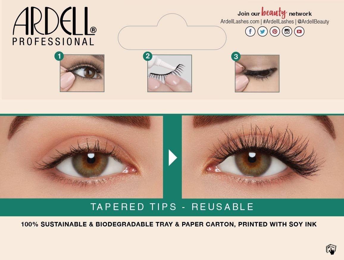 Ardell Eco Lashes 455 – Wispy Natural Volume False Eyelashes with Organic Cotton
