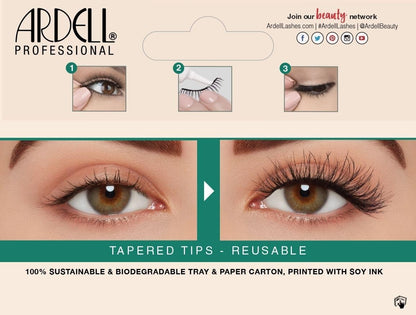 Ardell Eco Lashes 455 – Wispy Natural Volume False Eyelashes with Organic Cotton
