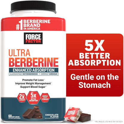 Force Factor Ultra Berberine Enhanced Absorption for Fat Loss, EXPJAN27