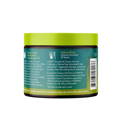 Mielle Organics Avocado & Tamanu Anti-Frizz Curl Cream for Textured Hair, 12 oz
