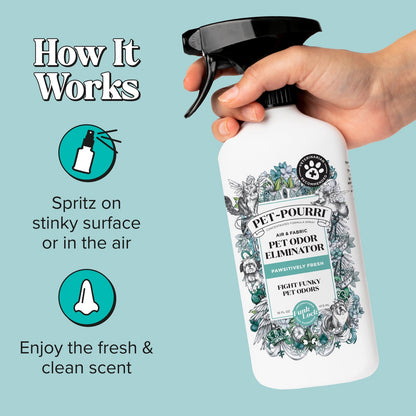 Pet Pourri Air Fabric Pet Odor Deodorizer Spray Pawsitively Fresh 16 Fl Oz