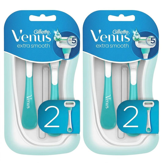 Gillette Venus Extra Smooth Sensitive Women's Disposable Razors 5-Blade 4 Count