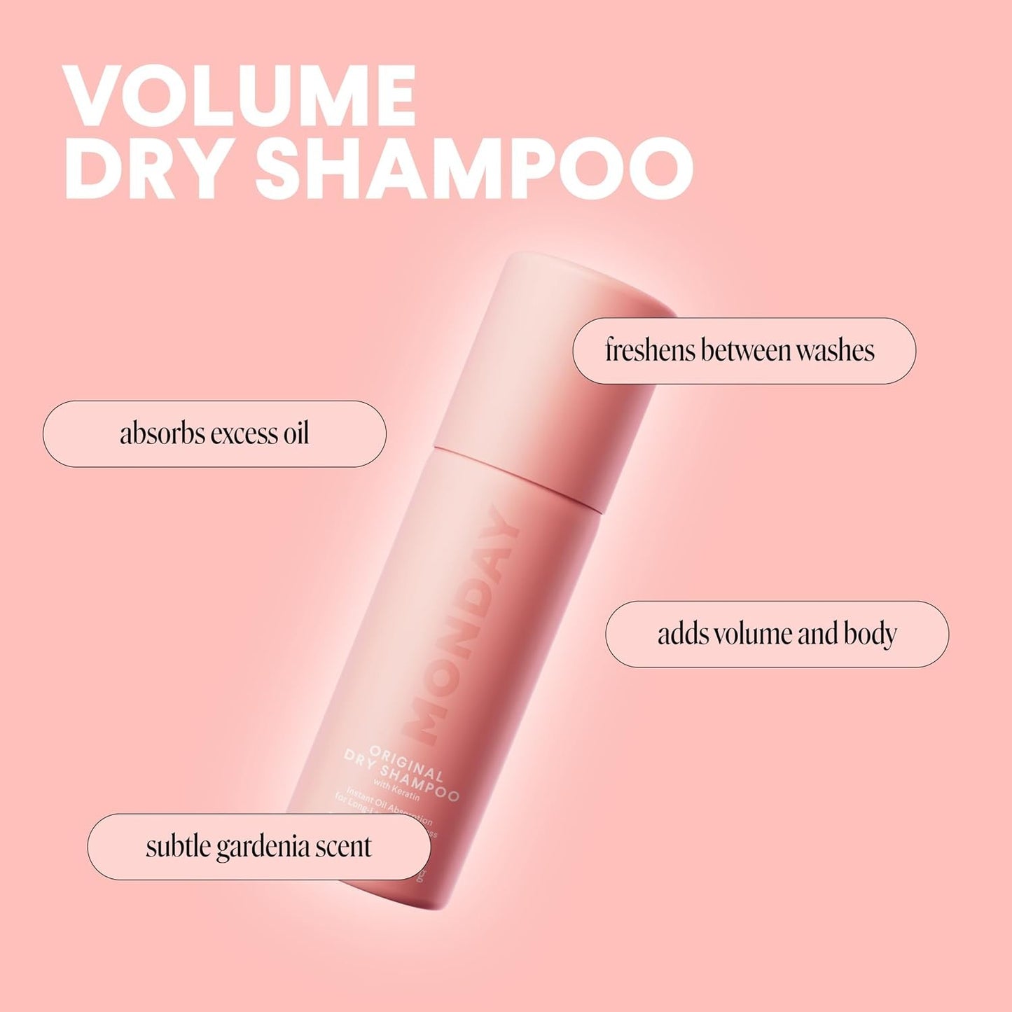 Monday Haircare Volume Dry Shampoo With Collagen 2pk Travel Size 1.69oz 50ml