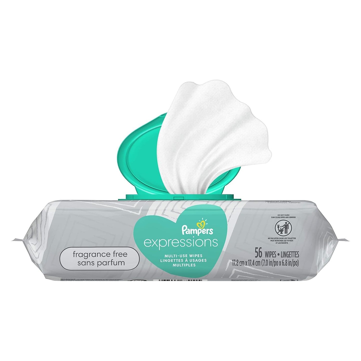 Pampers Multi-Use Body Face & Mess Wipes Fragrance Free 2pk 112 Count