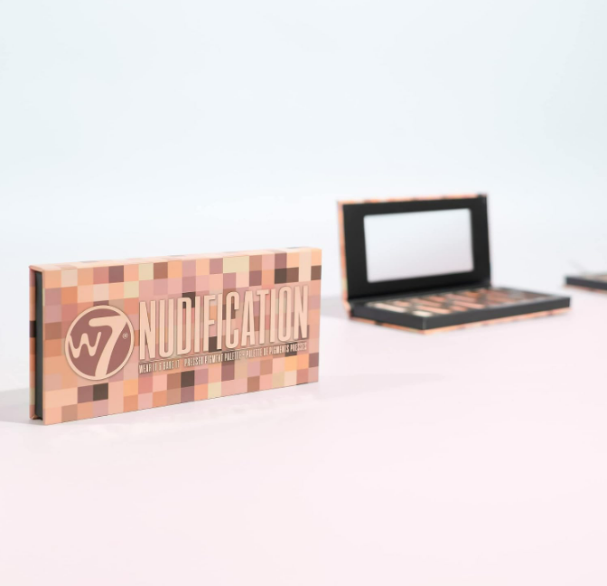 W7 Nudification Pressed Pigment Palette - 16 High Impact Nude Colors - Flawless