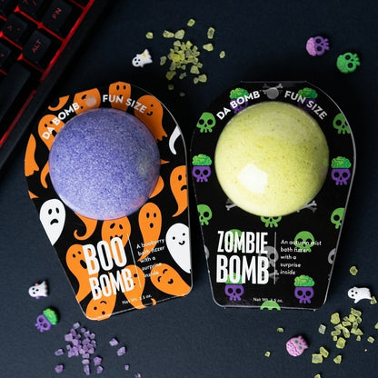 Da Bomb 2 Pack Halloween Bath Fizzers Boo Bomb Zombie Bomb 3.5oz Surprise Inside
