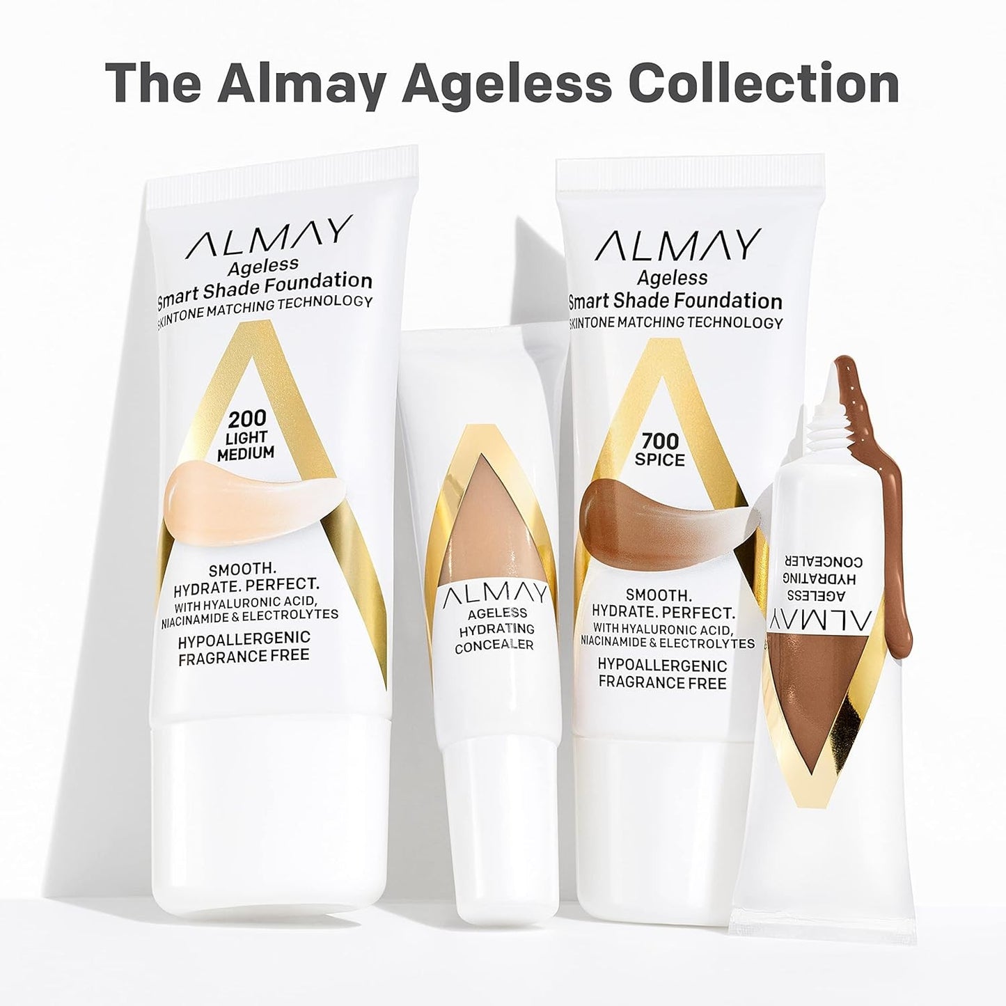 Almay Anti-Aging Concealer, Face Makeup with Hyaluronic Acid 050 Deep 0.37 Fl Oz